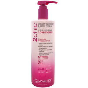 Giovanni, 2chic, Ultra-Luxurious Conditioner, to Pamper Stressed Out Hair, Cherry Blossom & Rose Petals, 24 fl oz (710 ml)
