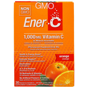 Ener-C, Vitamin C, Effervescent Powdered Drink Mix, Orange, 30 Packets, 9.2 oz (260.1 g)