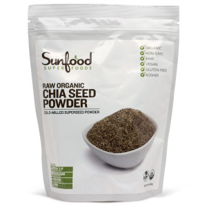SunFood Raw Organic Chia Seed Powder -- 1 lb