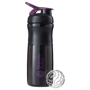 Blender Bottle, BlenderBottle, SportMixer Tritan Grip, Black/Plum, 28 oz