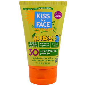 Kiss My Face, Organics, Kids, Broad Spectrum Mineral Sunscreen Lotion, SPF 30, 3.4 fl oz (100 ml)