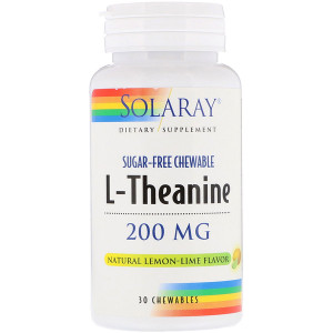 Solaray L-Theanine Sugar-Free Lemon Lime -- 200 mg - 30 Chewables
