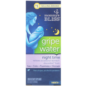 Mommys Bliss, Night Time, Gripe Water, 1 Month+, 4 fl oz (120 ml)