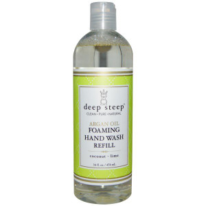 Deep Steep, Argan Oil Foaming Hand Wash Refill, Coconut - Lime, 16 fl oz (474 ml)