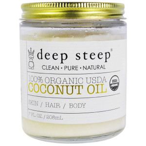Deep Steep, 100% Organic USDA, Coconut Oil, 7 fl oz (208 ml)