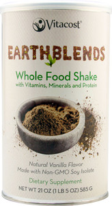 Vitaco, - Earth Blends Whole Food Shake with Vitamins, Minerals and Protein,  Vanilla - 21 oz (585 g)