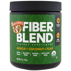 Barleans, Organic Fiber Blend, Vanilla Flavor, 8 oz (228 g)