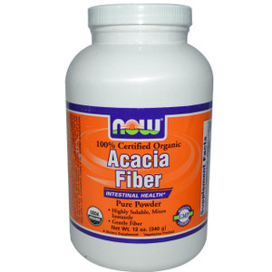 Now Foods, Certified Organic, Acacia Fiber, Powder, 12 oz (340 g)