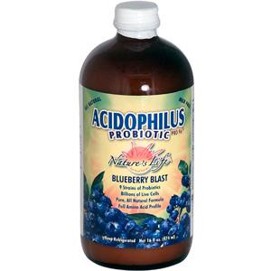 Natures Life, Acidophilus Probiotic, Pro-96, Blueberry Blast, 16 fl oz (474 ml)