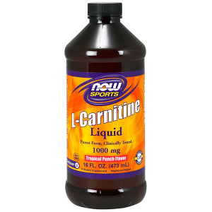 Now Foods, Sports L-Carnitine Liquid, Tropical Punch Flavor, 1,000 mg, 16 fl oz (473 ml)