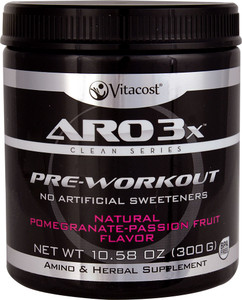 ARO-Vitaco 3X Clean Series Pre-Workout Concentrate Natural Pomegranate Passion Fruit -- 10.58 oz