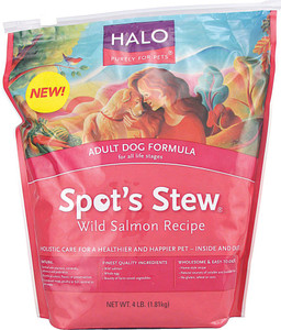 Halo Purely For Pets Spots Stew Adult Dog Formula Wild Salmon -- 4 lbs