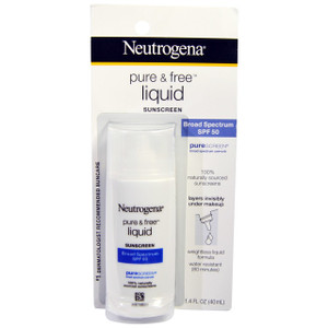 Neutrogena, Pure & Free Liquid Sunscreen, SPF 50, 1.4 fl oz (40 ml)