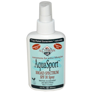 All Terrain, AquaSport, Broad Spectrum SPF 30 Spray, Fragrance Free, 3.0 fl oz (90 ml)