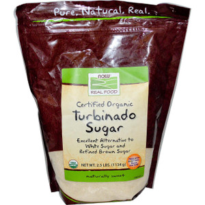 3 PACK of NOW Foods Real Food Organic Tubinado Sugar -- 2.5 lbs