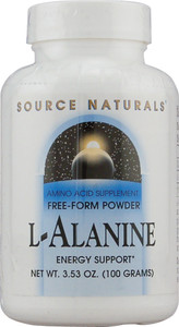 Source Naturals Free Form L-Alanine Powder -- 3.53 oz