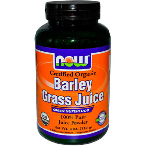 Now Foods, Certified Organic Barley Grass Juice, 4 oz (113 g)