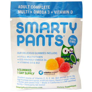 SmartyPants Adult Complete Gummy Vitamin Travel Packs -- 15 Packs