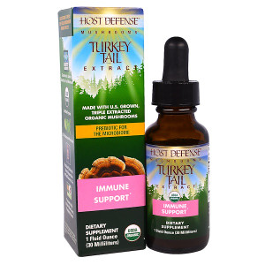 Fungi Perfecti, Host Defense Mushrooms, Organic Turkey Tail Extracts, Immune Support, 1 fl oz (30 ml)