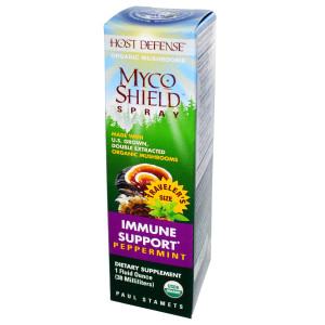 Fungi Perfecti, Mushrooms,  Myco Shield Spray, Immune Support Peppermint, 1 fl oz (30 ml)