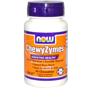 Now Foods, ChewyZymes, Natural Berry Flavor, 90 Chewables