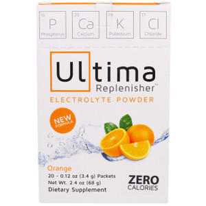 Ultima Health Products Ultima Replenisher Electrolyte Powder Orange -- 20 Packets