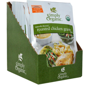 Simply Organic, Roasted Chicken Gravy Mix, 12 Packets, 0.85 oz (24 g) Each