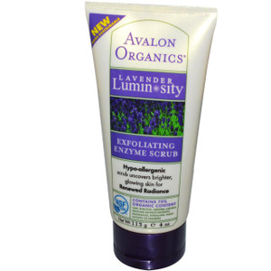 Avalon Organics, Exfoliating Enzyme Scrub, Lavender Luminosity, 4 oz (113 g)