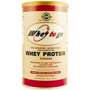 Solgar, Whey To Go, Whey Protein Powder, Chocolate, 16 oz (453.5 g)
