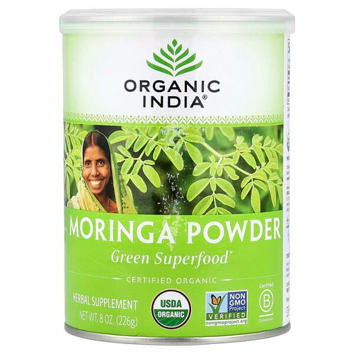 <img alt="Organic India, Moringa Powder Green Superfood, 8 oz (226 g)" title="Organic India, Moringa Powder Green Superfood, 8 oz (226 g),801541508181"