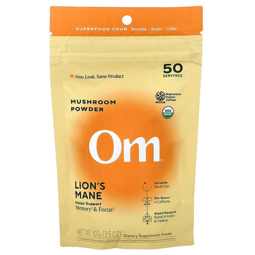 <img alt="Om Mushrooms, Mushroom Powder, Lions Mane, 3.5 oz (100 g)" title="Om Mushrooms, Mushroom Powder, Lions Mane, 3.5 oz (100 g),892392002096"