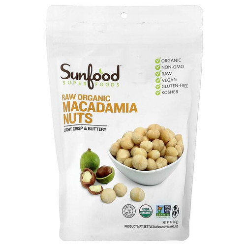 <img alt="Sunfood, Raw Organic Macadamia Nuts, 8 oz (227 g)" title="Sunfood, Raw Organic Macadamia Nuts, 8 oz (227 g),803813100260"