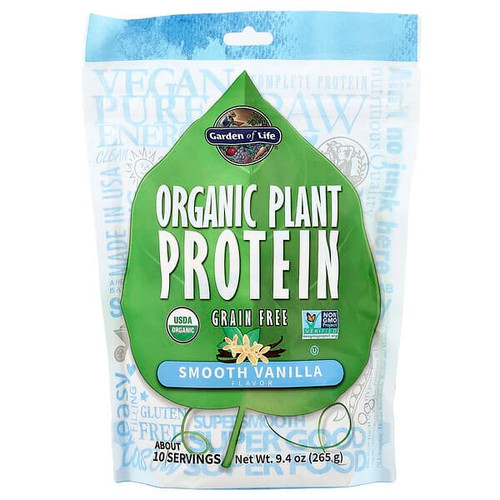 <img alt="Garden of Life, Organic Plant Protein, Grain Free, Smooth Vanilla, 9.4 oz (265 g)" title="Garden of Life, Organic Plant Protein, Grain Free, Smooth Vanilla, 9.4 oz (265 g),658010118026"