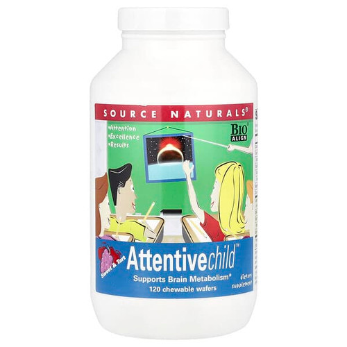<img alt="Source Naturals, Attentive Child, Sweet & Tart, 120 Chewable Wafers" title="Source Naturals, Attentive Child, Sweet & Tart, 120 Chewable Wafers,021078017325"