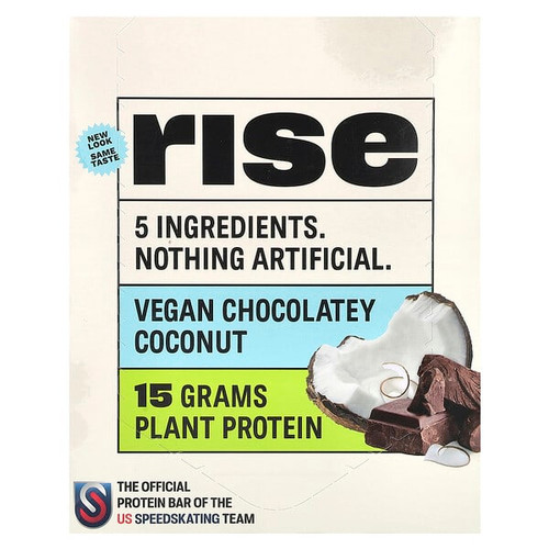 <img alt="Rise Bar, Protein Bar, Vegan Chocolatey Coconut, 12 Bars, 2.1 oz (60 g) Each" title="Rise Bar, Protein Bar, Vegan Chocolatey Coconut, 12 Bars, 2.1 oz (60 g) Each,690819308369"