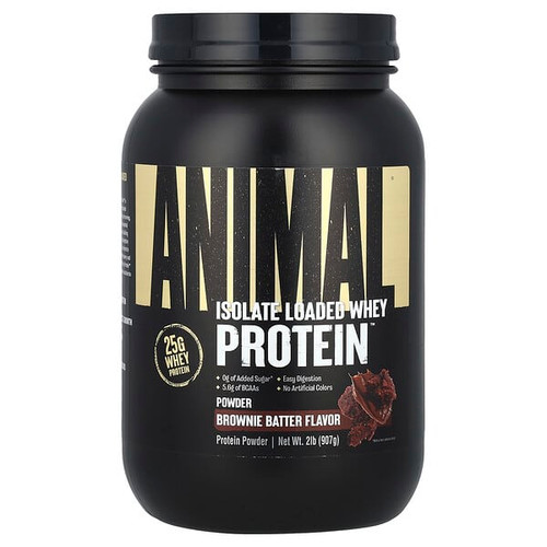 <img alt="Animal, Isolate Loaded Whey Protein, Brownie Batter, 2 lb (907 g)" title="Animal, Isolate Loaded Whey Protein, Brownie Batter, 2 lb (907 g),039442032508"