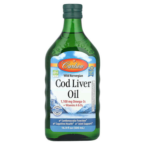 <img alt="Carlson, Wild Norwegian Cod Liver Oil, 16.9 fl oz (500 ml)" title="Carlson, Wild Norwegian Cod Liver Oil, 16.9 fl oz (500 ml),088395013225"