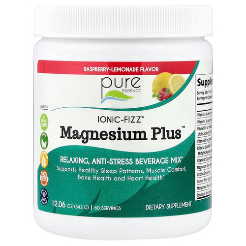 <img alt="Pure Essence, lonic-Fizz, Magnesium Plus,  Raspberry Lemonade, 12.06 oz (342 g)" title="Pure Essence, lonic-Fizz, Magnesium Plus,  Raspberry Lemonade, 12.06 oz (342 g),659670031021"