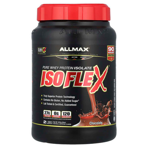 <img alt="ALLMAX, ISOFLEX, Pure Whey Protein Isolate, Chocolate, 2 lbs (907 g)" title="ALLMAX, ISOFLEX, Pure Whey Protein Isolate, Chocolate, 2 lbs (907 g),665553121123"