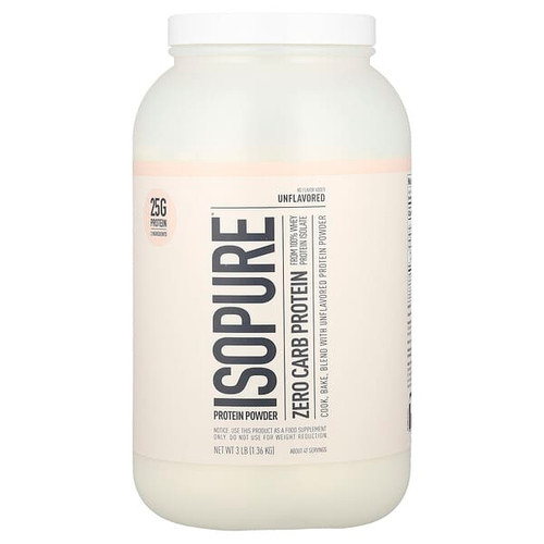 <img alt="Isopure, Zero Carb Protein Powder, Unflavored, 3 lb (1.36 kg)" title="Isopure, Zero Carb Protein Powder, Unflavored, 3 lb (1.36 kg),089094022457"