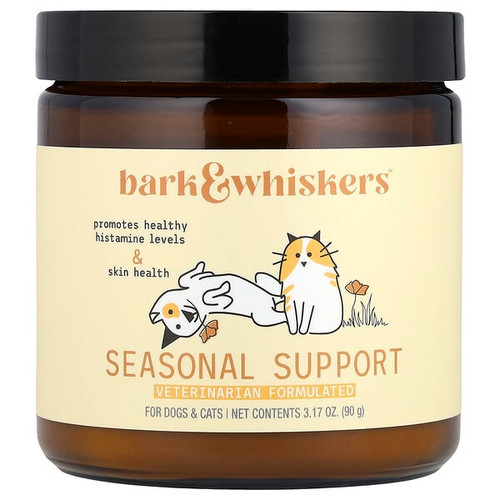 <img alt="Dr. Mercola, Bark & Whiskers, Seasonal Support, For Dogs & Cats, 3.17 oz (90 g)" title="Dr. Mercola, Bark & Whiskers, Seasonal Support, For Dogs & Cats, 3.17 oz (90 g),813006017756"