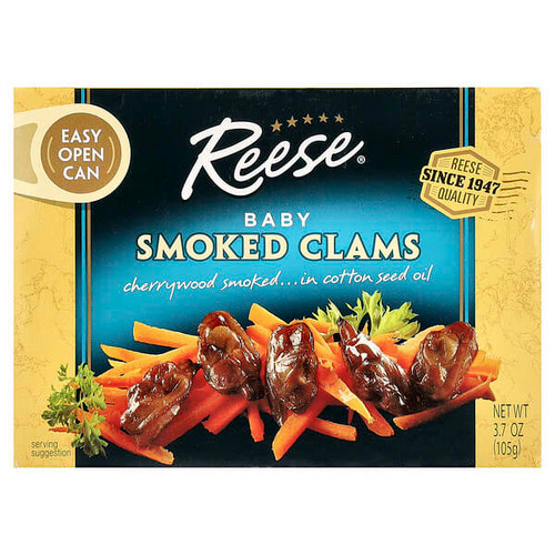 <img alt="Reese, Baby Smoked Clams, 3.7 oz (105 g)" title="Reese, Baby Smoked Clams, 3.7 oz (105 g),070670006251"