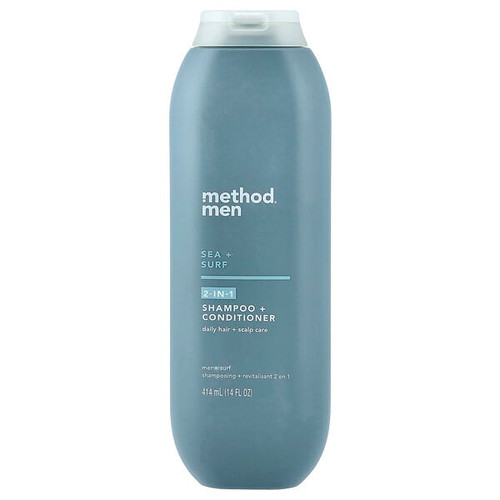 <img alt="Method, Men, 2-in-1 Shampoo + Conditioner, Sea + Surf, 14 fl oz (414 ml)" title="Method, Men, 2-in-1 Shampoo + Conditioner, Sea + Surf, 14 fl oz (414 ml),843536101144"