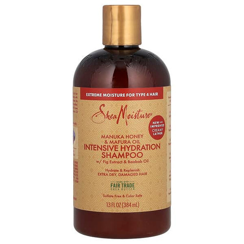 <img alt="SheaMoisture, Manuka Honey & Mafura Oil, Intensive Hydration Shampoo, Extra Dry, Damaged Hair, 13 fl oz (384 ml)" title="SheaMoisture, Manuka Honey & Mafura Oil, Intensive Hydration Shampoo, Extra Dry, Damaged Hair, 13 fl oz (384 ml),764302231042"