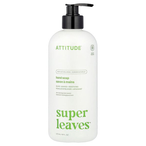 <img alt="ATTITUDE, Super Leaves, Hand Soap, Olive Leaves, 16 fl oz (473 ml)" title="ATTITUDE, Super Leaves, Hand Soap, Olive Leaves, 16 fl oz (473 ml),626232140934"