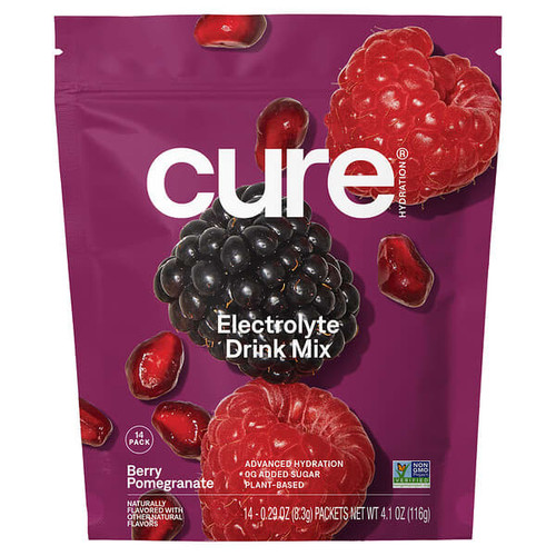 <img alt="Cure Hydration, Hydrating Electrolyte Mix, Berry Pomegranate, 14 Packets, 0.29 oz (8.3 g) Each" title="Cure Hydration, Hydrating Electrolyte Mix, Berry Pomegranate, 14 Packets, 0.29 oz (8.3 g) Each,860000623353"