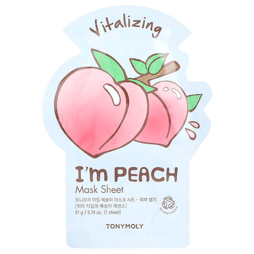 <img alt="TonyMoly, Im Peach, Vitalizing Beauty Mask Sheet, 1 Sheet, 0.74 oz (21 g) (Discontinued Item)" title="TonyMoly, Im Peach, Vitalizing Beauty Mask Sheet, 1 Sheet, 0.74 oz (21 g) (Discontinued Item),8806194024226"