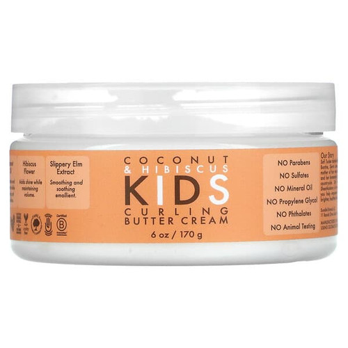 <img alt="SheaMoisture, Kids Curling Butter Cream, Coconut & Hibiscus, 6 oz (170 g)" title="SheaMoisture, Kids Curling Butter Cream, Coconut & Hibiscus, 6 oz (170 g),764302905035"