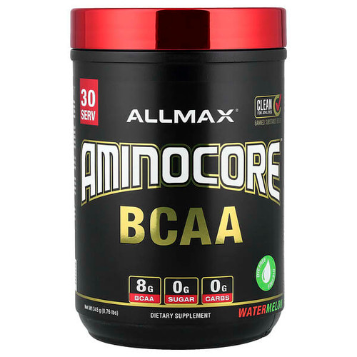<img alt="ALLMAX, AMINOCORE BCAA, Watermelon, 0.76 lbs (345 g)" title="ALLMAX, AMINOCORE BCAA, Watermelon, 0.76 lbs (345 g),665553228662"