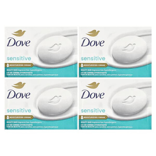<img alt="Dove, Beauty Bar Soap, Sensitive Skin, Fragrance Free, 4 Bars, 3.75 oz (106 g) Each" title="Dove, Beauty Bar Soap, Sensitive Skin, Fragrance Free, 4 Bars, 3.75 oz (106 g) Each,011111615540"